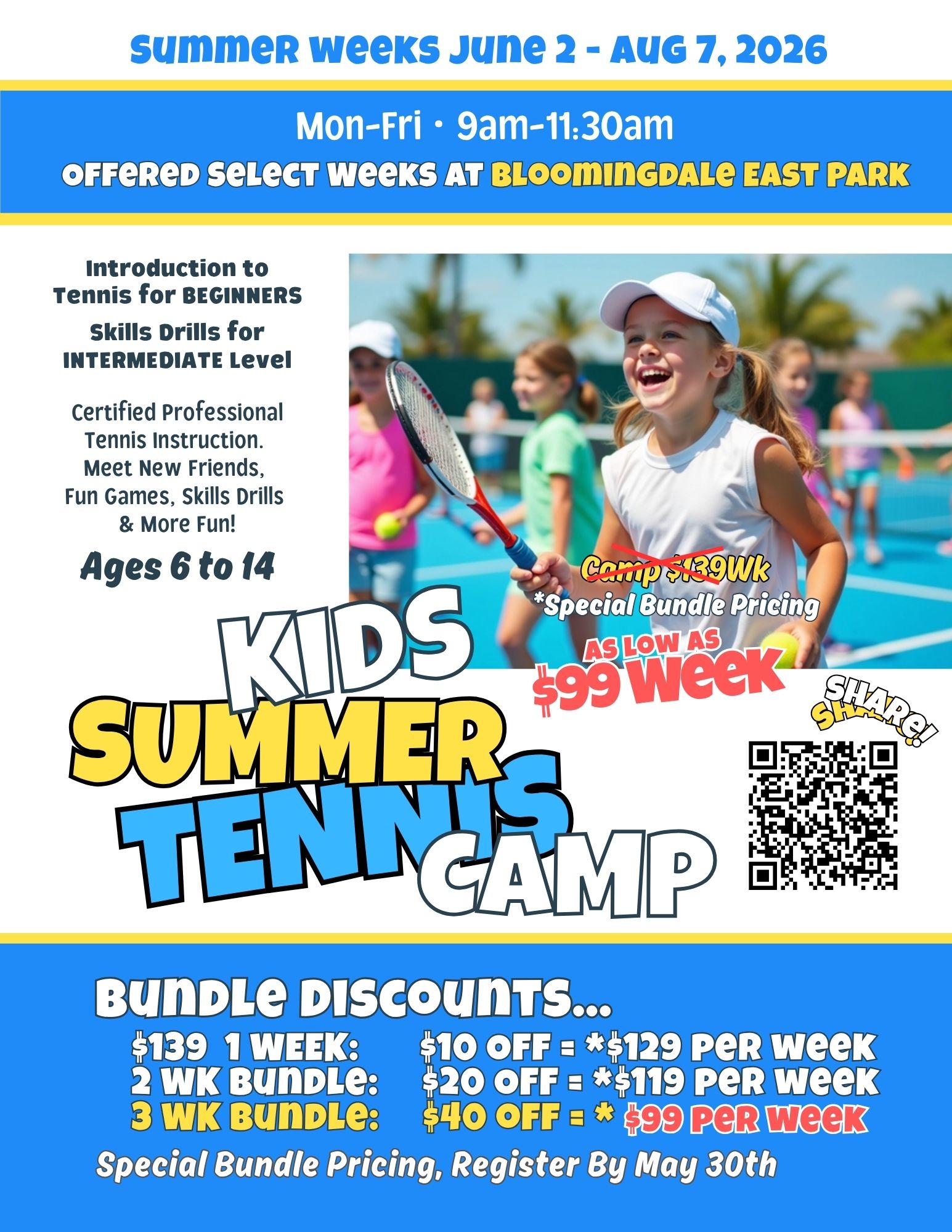 TC's Kids Summer Tennis Camp