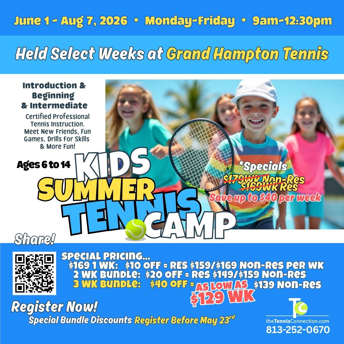 Free Tennis Event May 23rd, 2026